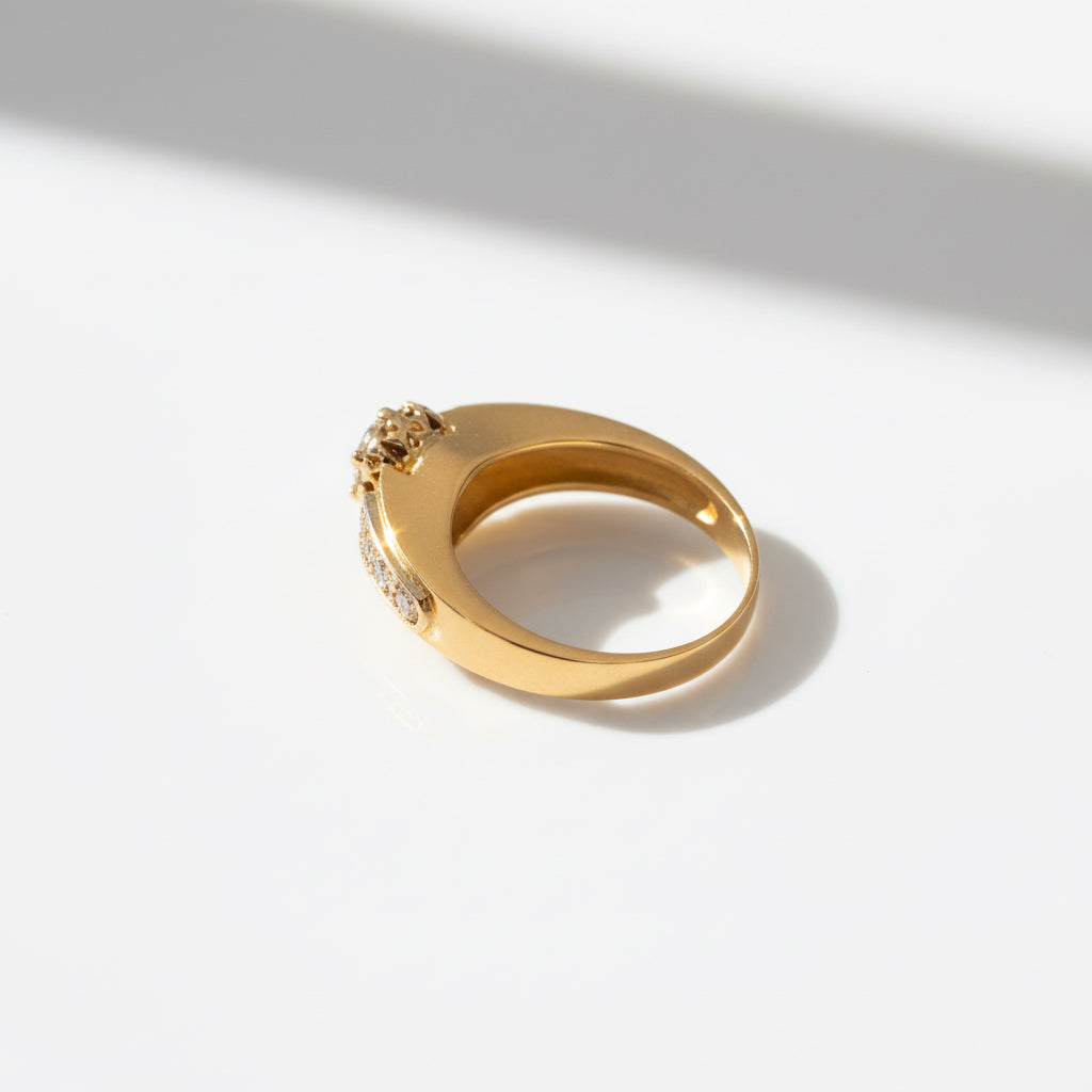 Bague vintage Or jaune et Diamants