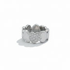 Fred - Bague Coeur Bandeau - Or blanc et Diamants