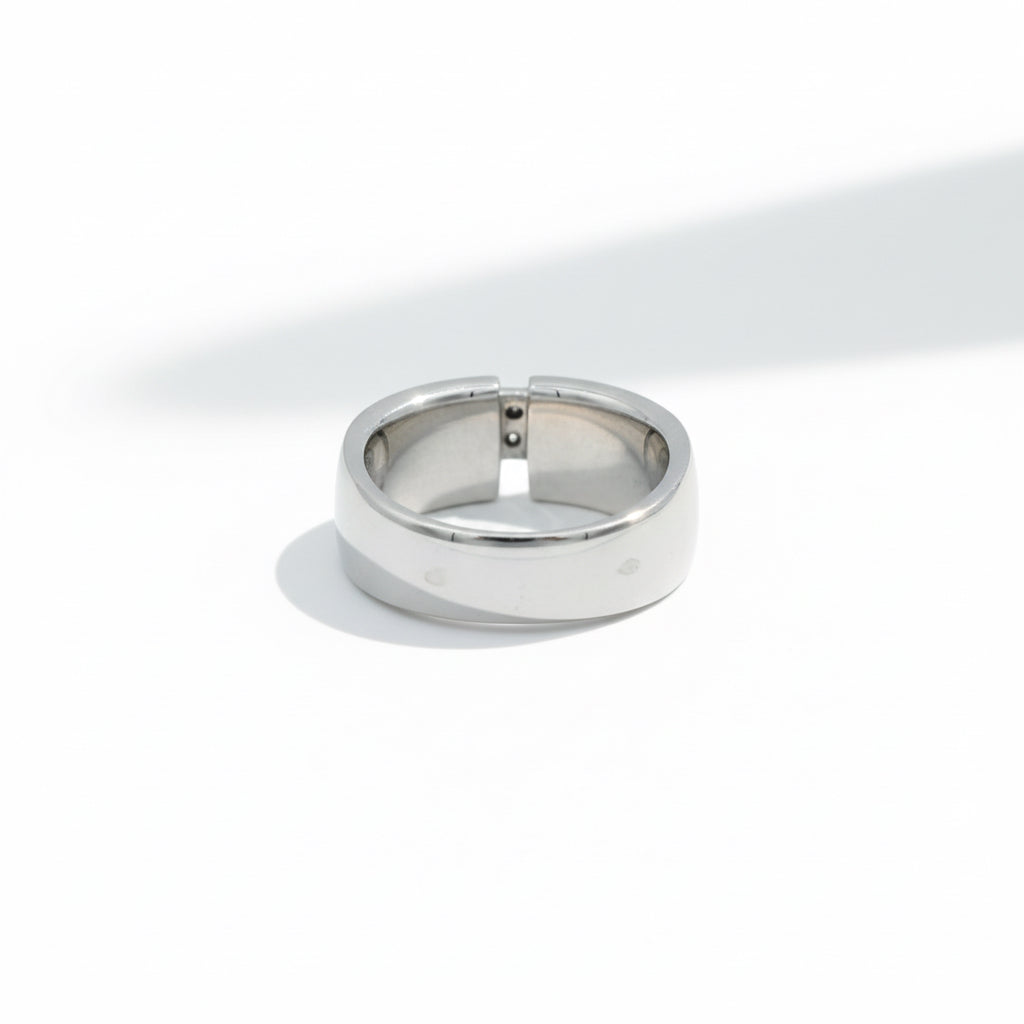 Bague Or blanc - Diamants Noirs