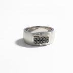 Bague Or blanc - Diamants Noirs