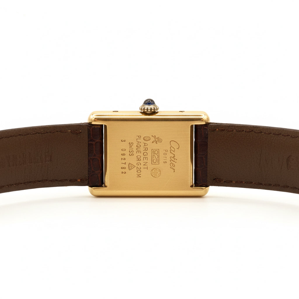 Cartier - Montre Tank Must - Argent et Vermeil