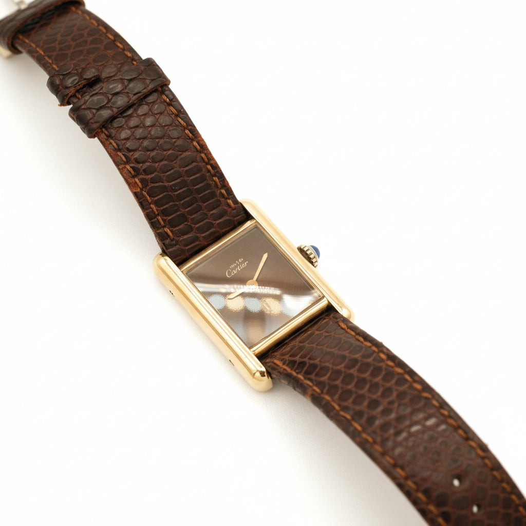 Cartier - Montre Tank Must - Argent et Vermeil