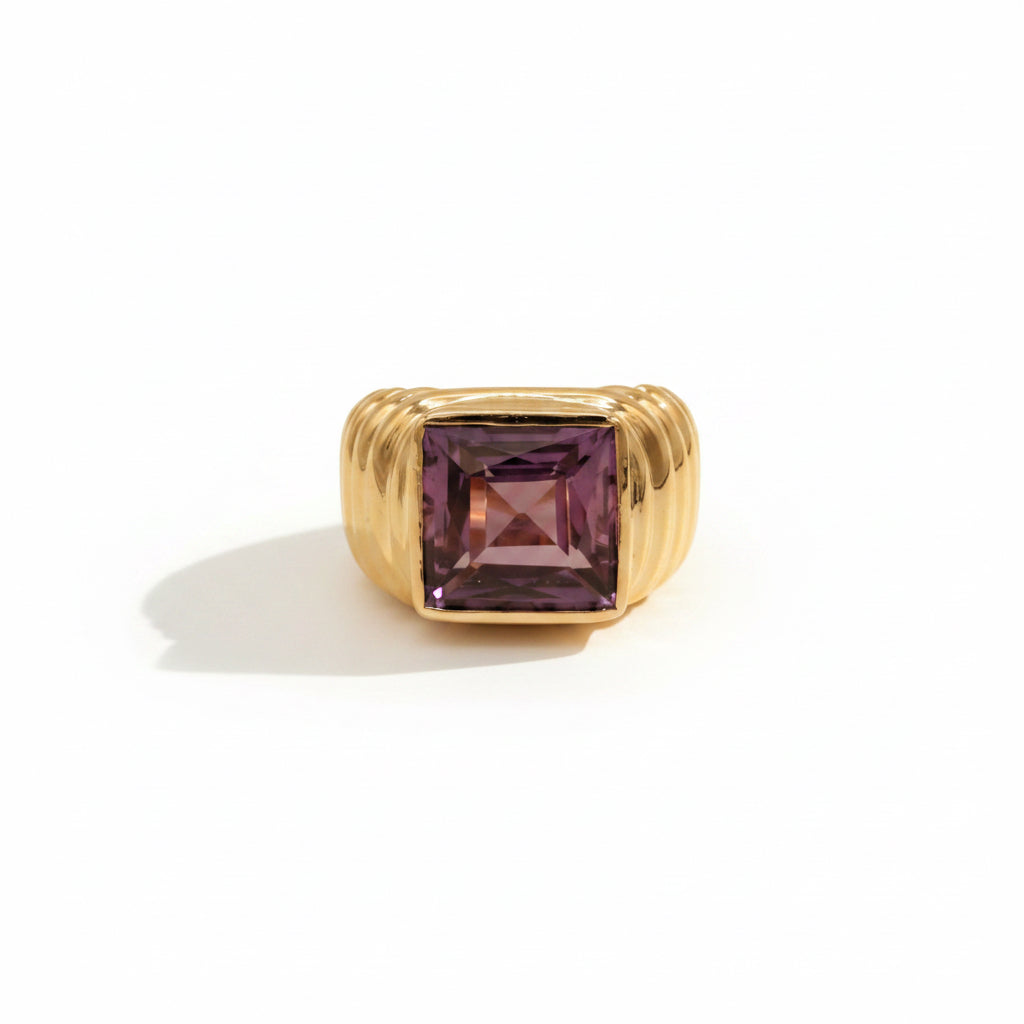 Bague Vintage - Or jaune et Améthyste