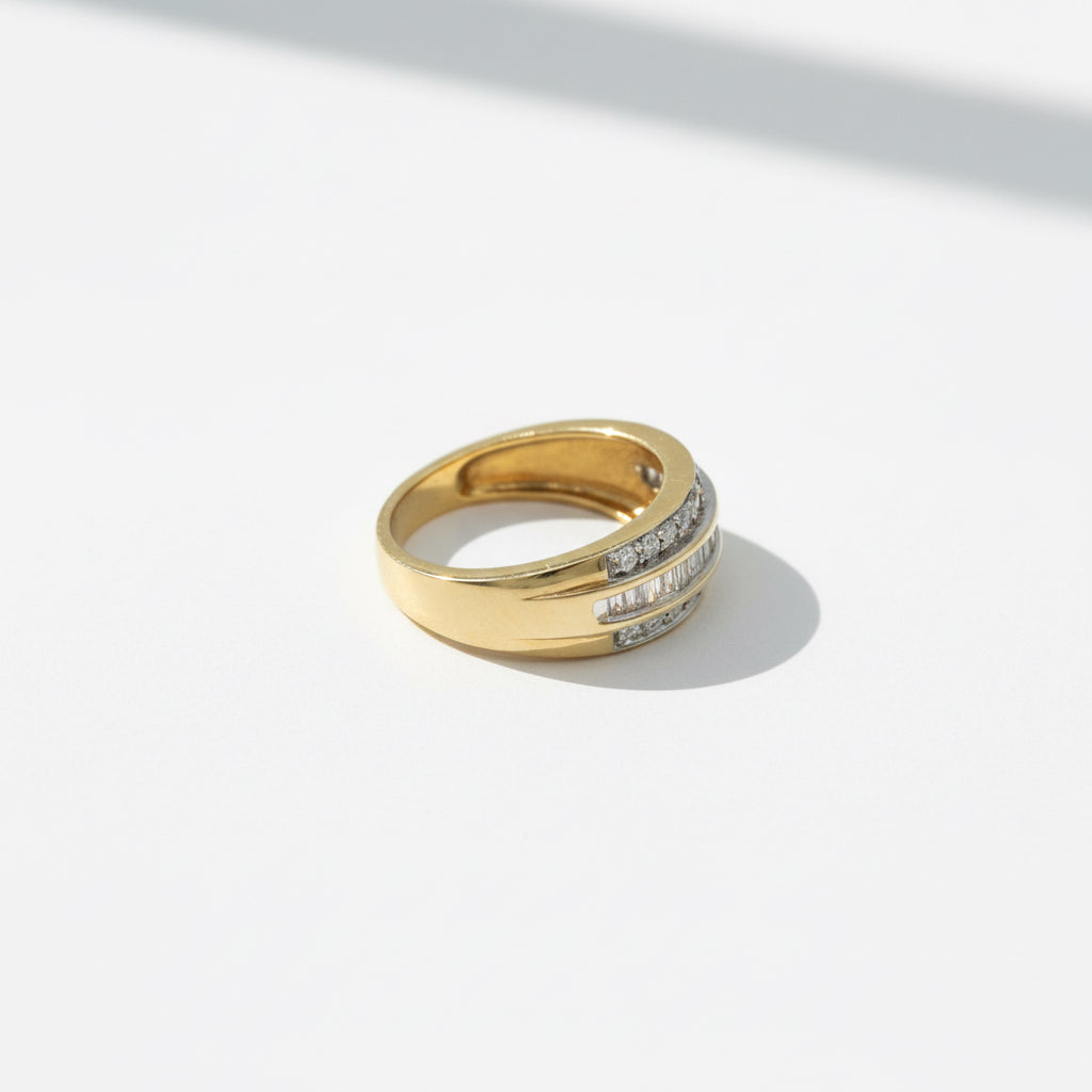 Bague - Or jaune - Diamants