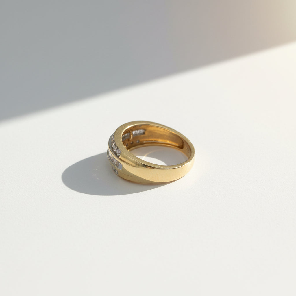 Bague - Or jaune - Diamants