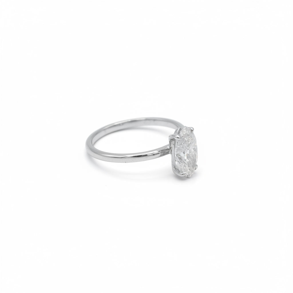 Bague Or blanc - Diamant Marquise 1,56 carats