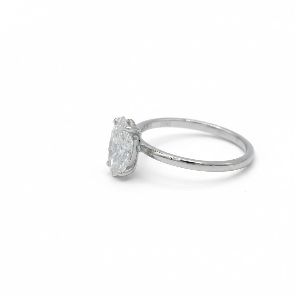 Bague Or blanc - Diamant Marquise 1,56 carats