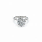 Bague Solitaire - Or blanc - Diamant 3 carats