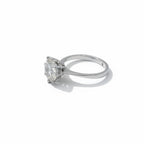 Bague Solitaire - Or blanc - Diamant 3 carats