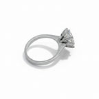 Bague Solitaire - Or blanc - Diamant 3 carats
