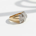 Bague Tank - Or jaune et Diamants