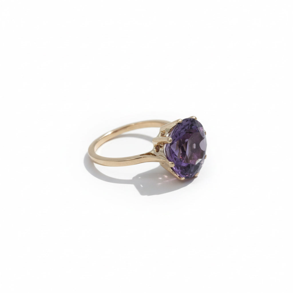 Bague Or Jaune - Améthyste