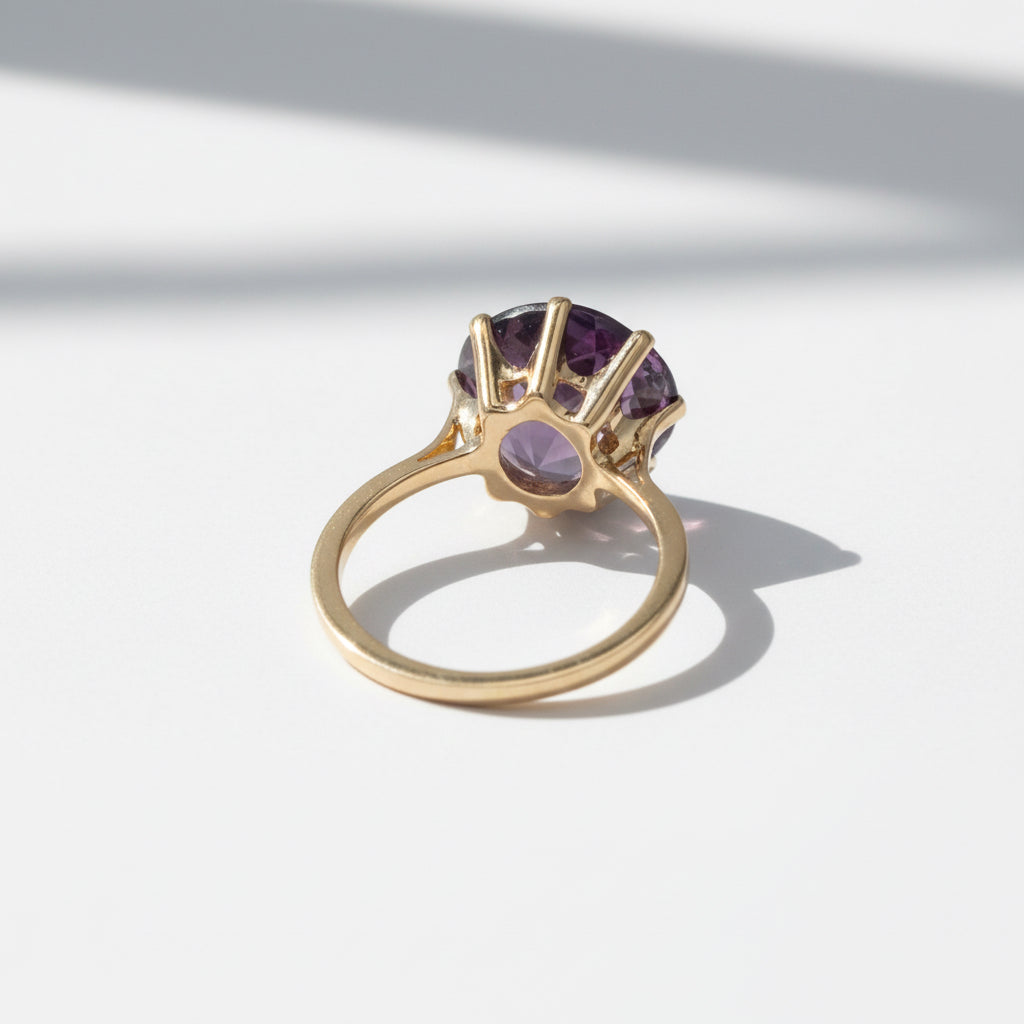 Bague Or Jaune - Améthyste