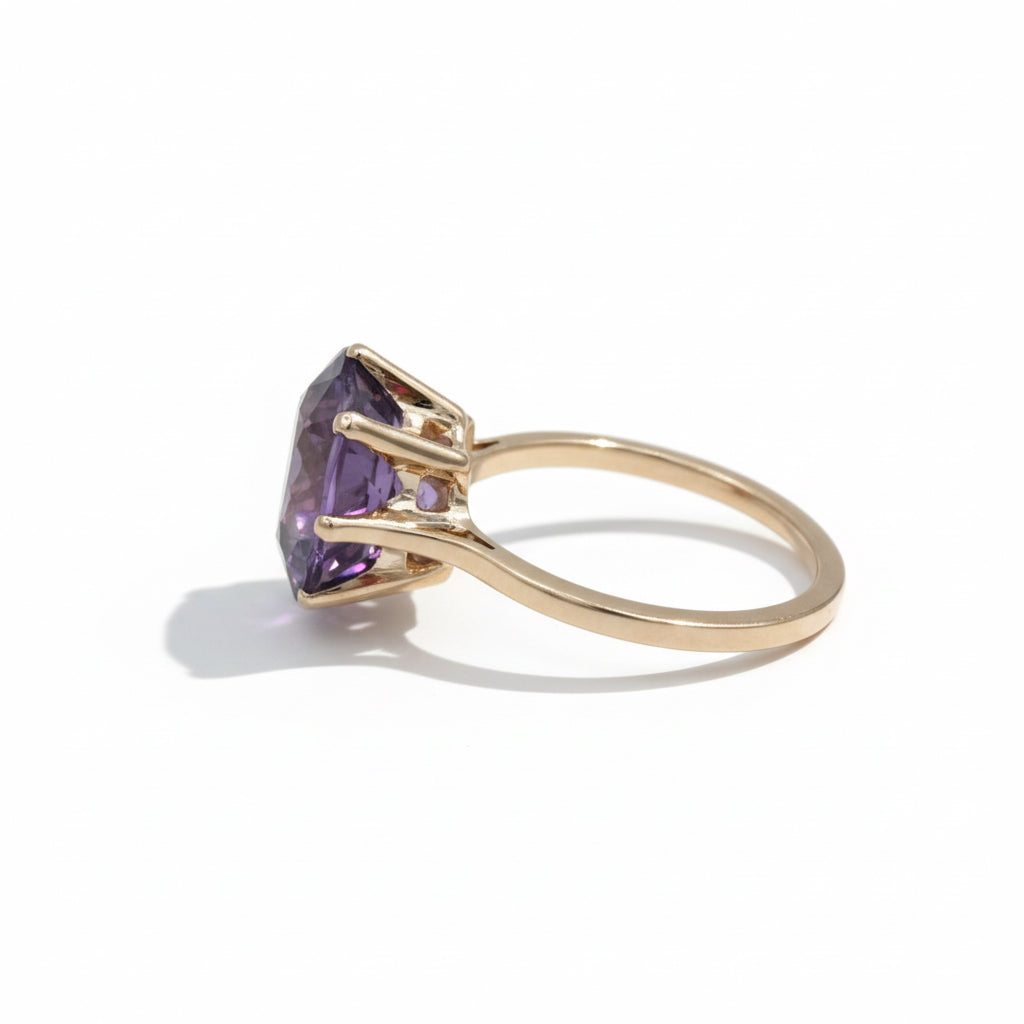 Bague Or Jaune - Améthyste