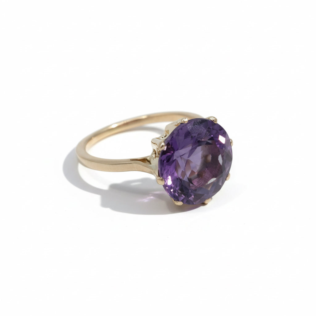 Bague Or Jaune - Améthyste