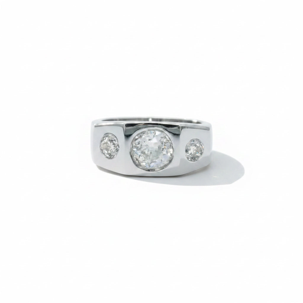 Bague Platine - Diamants 1,41 carats - Année 50