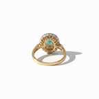 Bague Marguerite - Emeraude 0,70 carat et Diamants