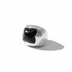 Bulgari - Bague Pyramide - Or blanc - Onyx