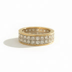 Bague Tour complet - Or jaune et Blanc - Diamants 2,20 cts
