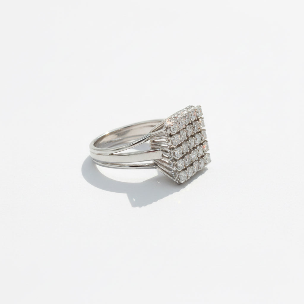 Bague - Or blanc et Diamants 1,25 carats