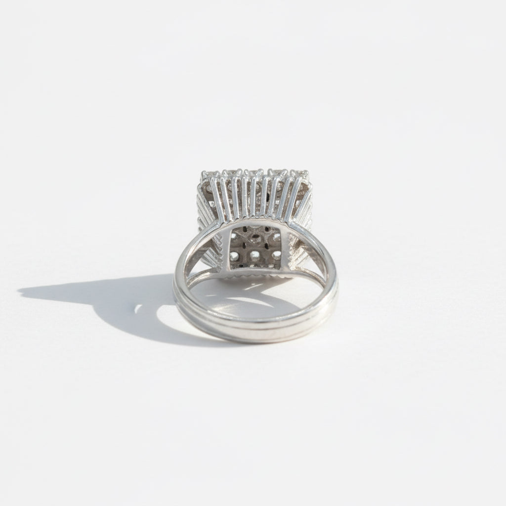 Bague - Or blanc et Diamants 1,25 carats