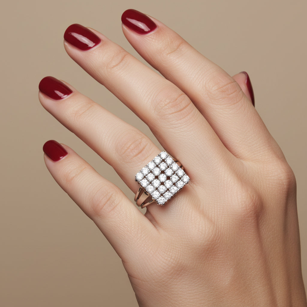 Bague - Or blanc et Diamants 1,25 carats
