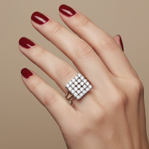 Bague - Or blanc et Diamants 1,25 carats