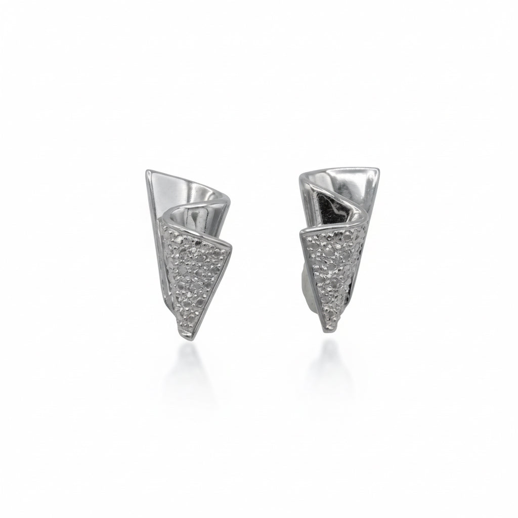 Boucles d’oreilles - Vague - Or blanc et Diamants