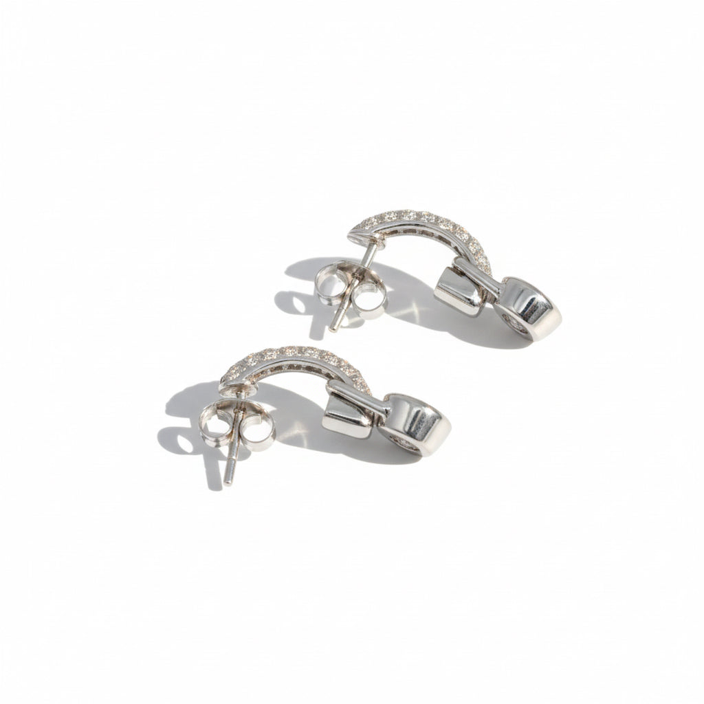 Boucles d’oreilles - Or blanc - Diamants