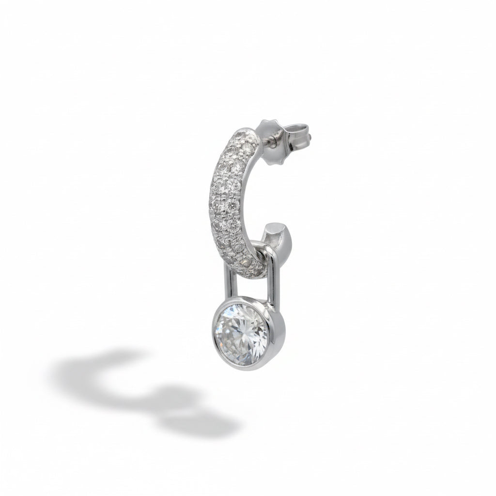 Boucles d’oreilles - Or blanc - Diamants