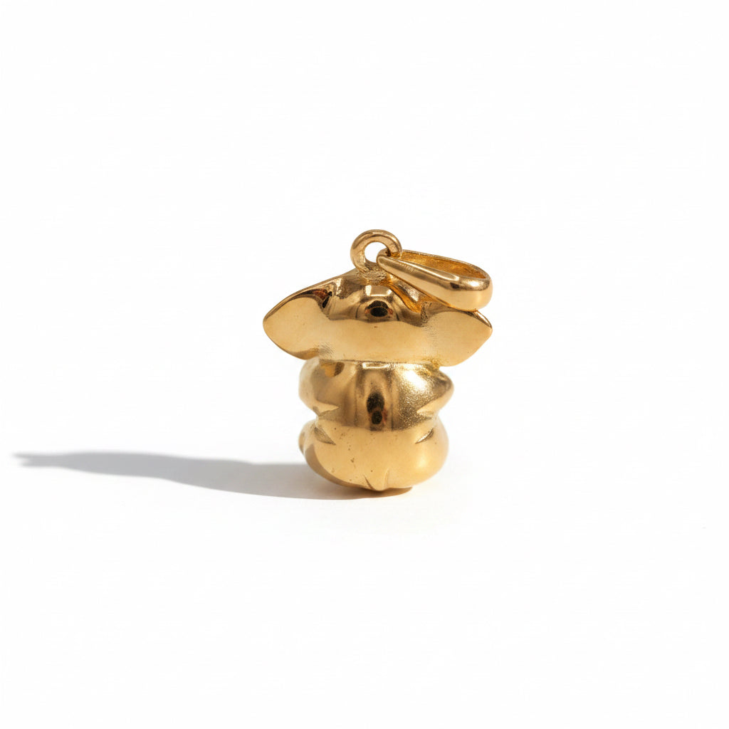 Pendentif Éléphant - Or jaune - Lapis Lazuli