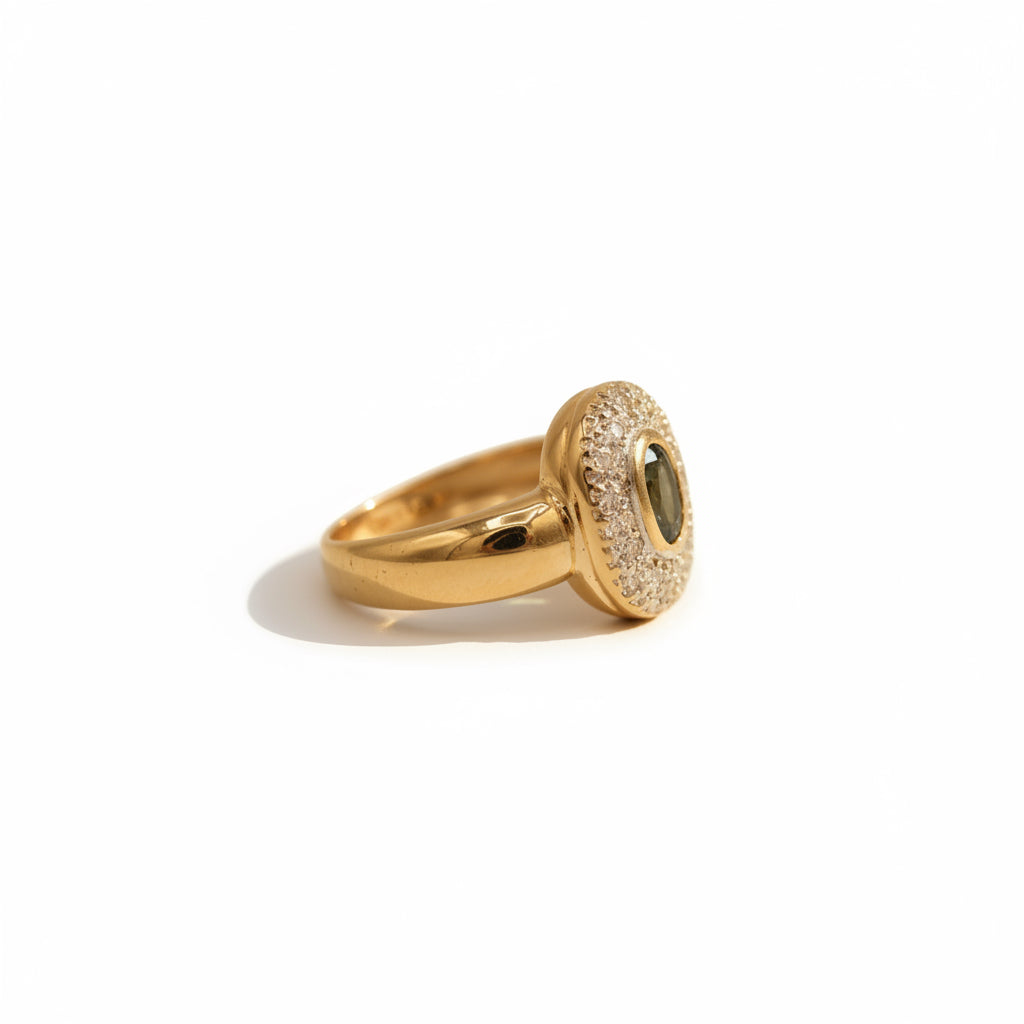Bague Marguerite - Or Jaune - Saphir et Diamants
