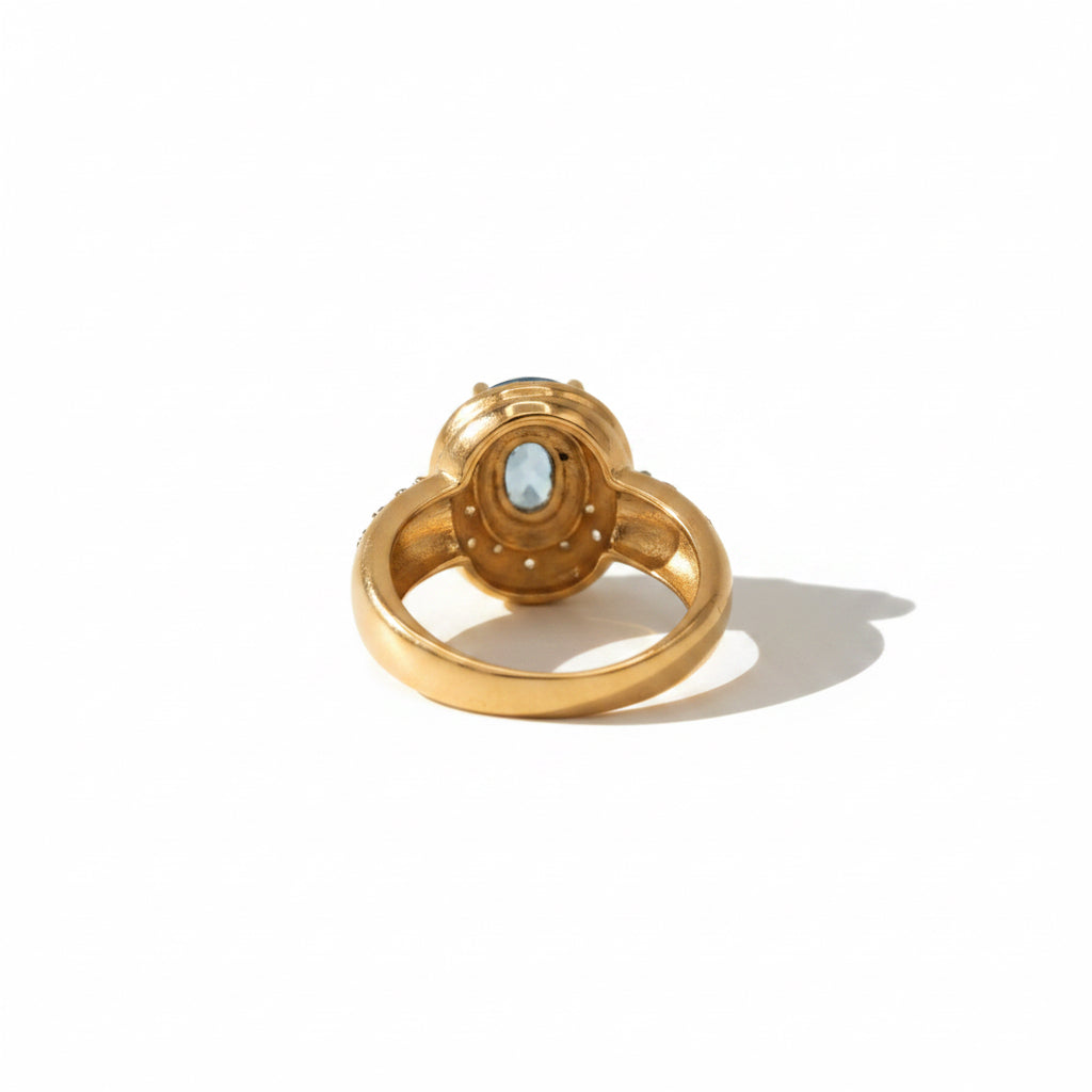 Bague Marguerite - Or Jaune - Saphir et Diamants