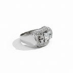 Art Déco - Bague - Or blanc et Diamants 1,20 carats