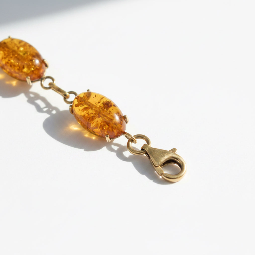 Bracelet Vintage Or jaune - Ambre