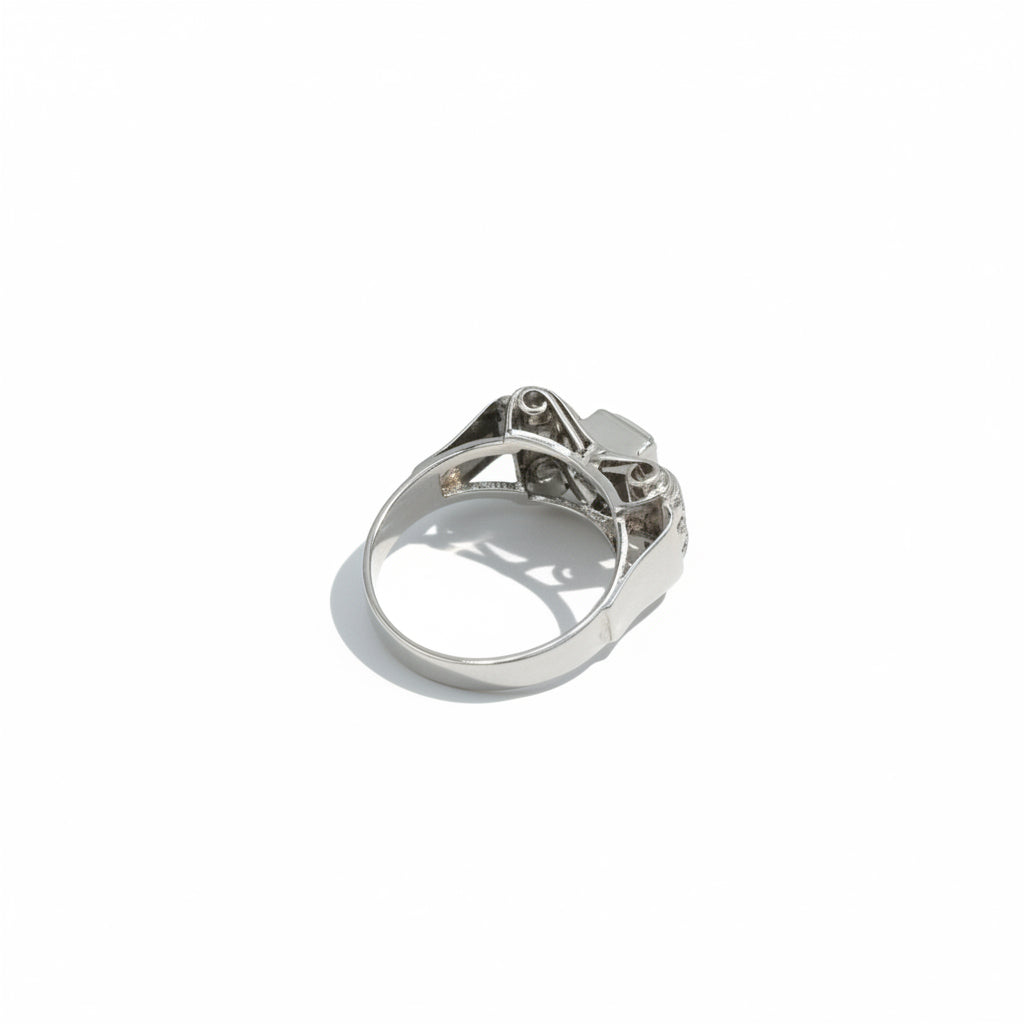 Bague Noeud - Or blanc et diamants 0,30 carat