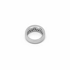 Bague Jonc - Or blanc avec pavage diamants