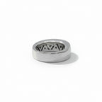 Bague Jonc - Or blanc avec pavage diamants