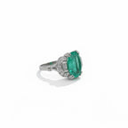 Bague Or blanc - Emeraude Colombie 5,12 carats