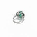 Bague Or blanc - Emeraude Colombie 5,12 carats