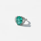 Bague Or blanc - Emeraude Colombie 5,12 carats