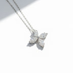 Collier Trèfle - Or blanc et Diamants