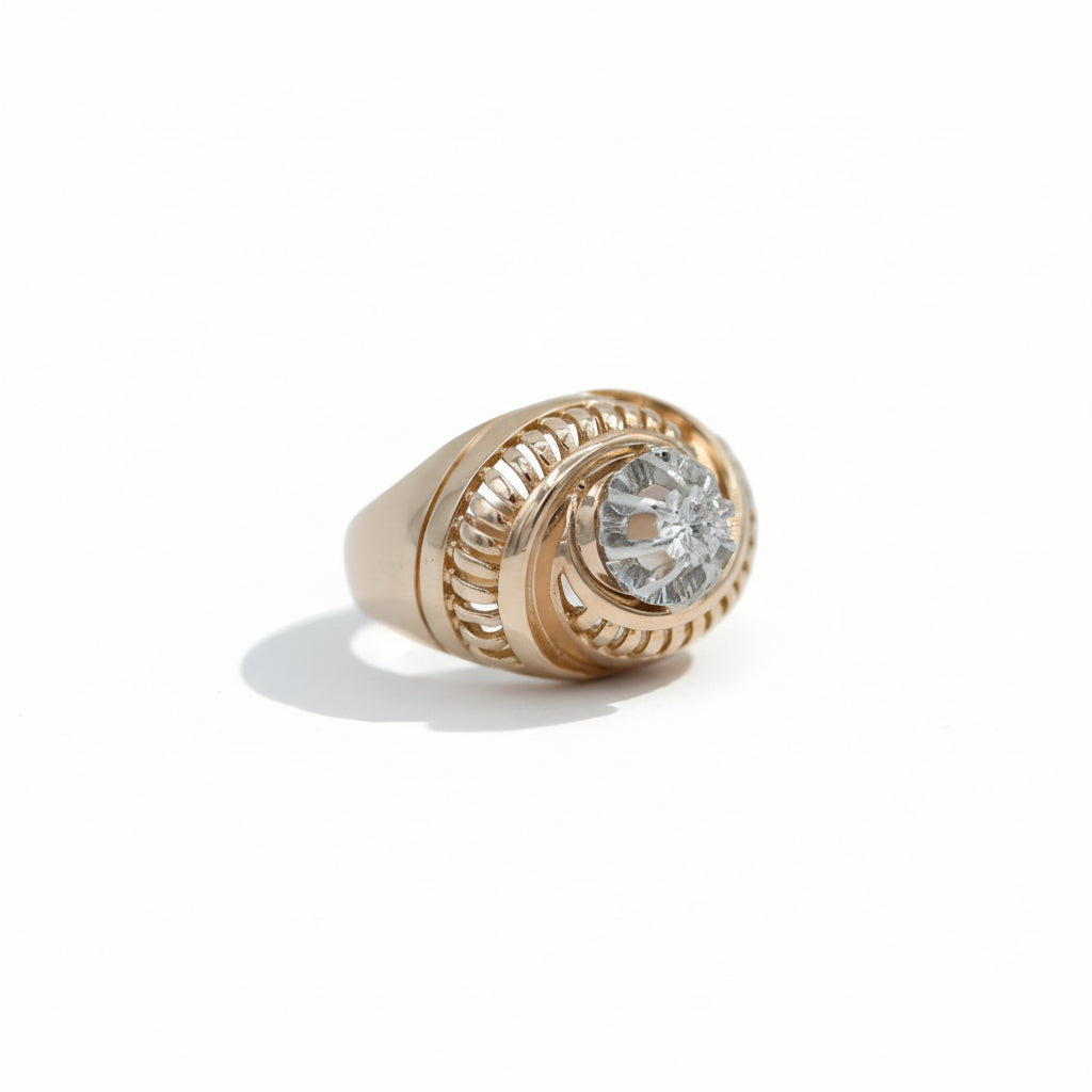 Art Deco - Rose Gold and Diamond Ring