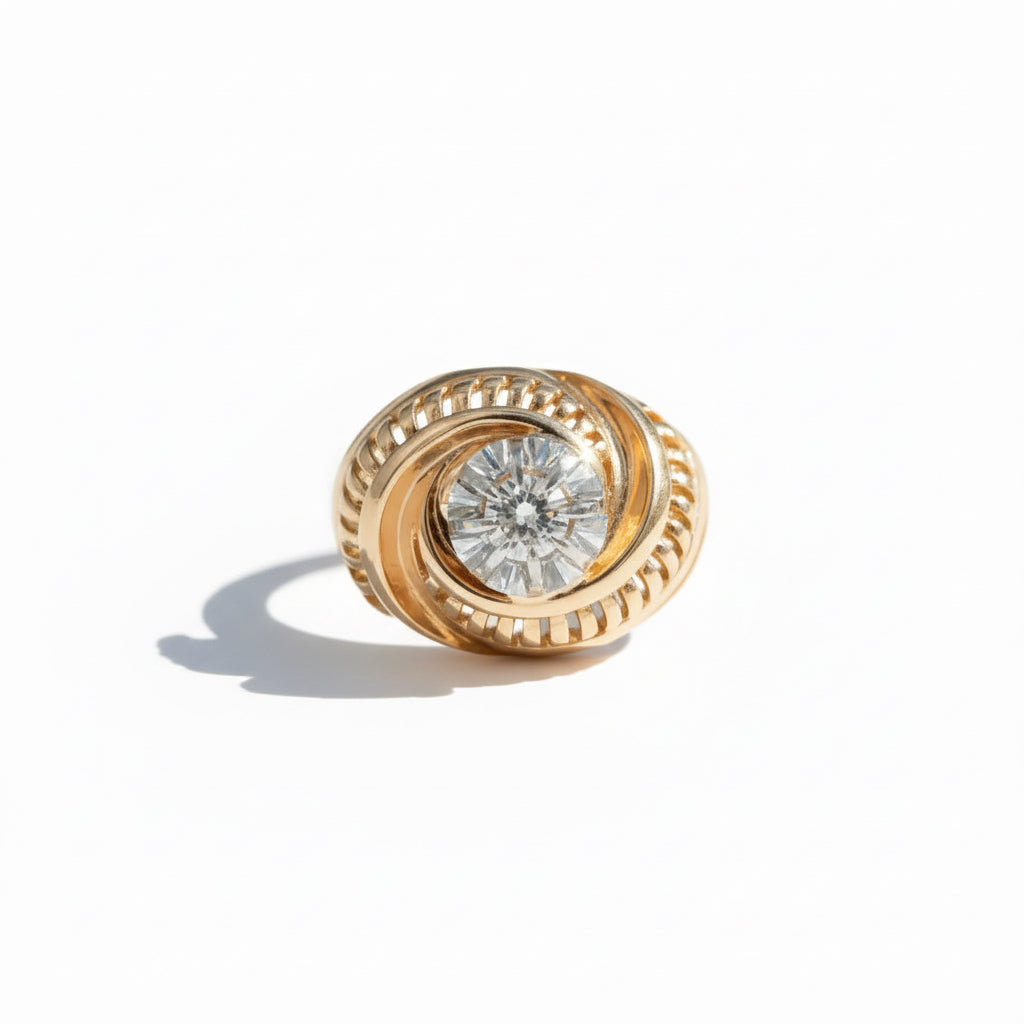 Art Deco - Rose Gold and Diamond Ring