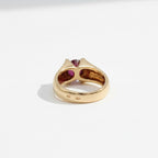 Bague Vintage - Or jaune Rubis et diamants