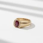 Bague Vintage - Or jaune Rubis et diamants