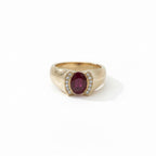 Bague Vintage - Or jaune Rubis et diamants