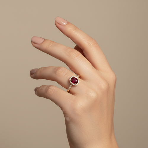 Bague - Or jaune - Rubis 1,41 carats