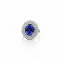 Bague - Or blanc - Tanzanite 5,73 carats - Diamants 2,40 carats