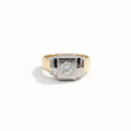 Art déco - Bague 2 ors - Diamant 0,50 carat